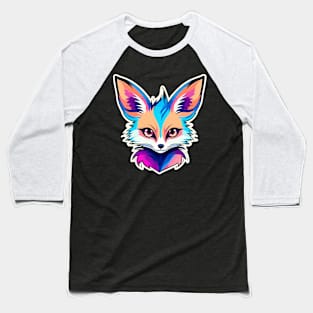 Fennec Fox Illustration Baseball T-Shirt